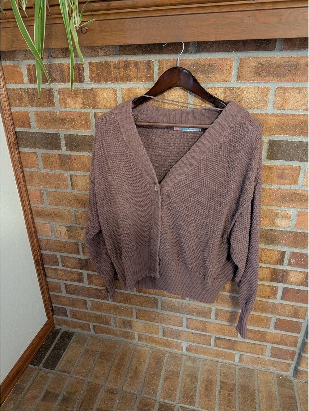 Free People FP Beach Sweater Set - Brown Knit Cardigan & Pants | Fall Comfy Set - Picture 2 of 9